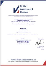 COP 119 certification - COP119 certified