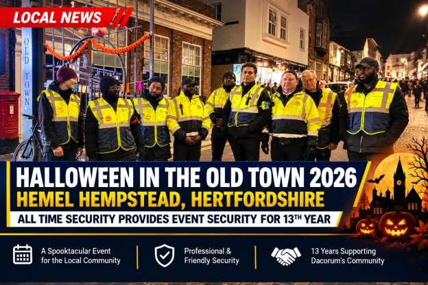 All Time Security Supports Halloween in the Old Town 2026 in Hemel Hempstead for 13th Year